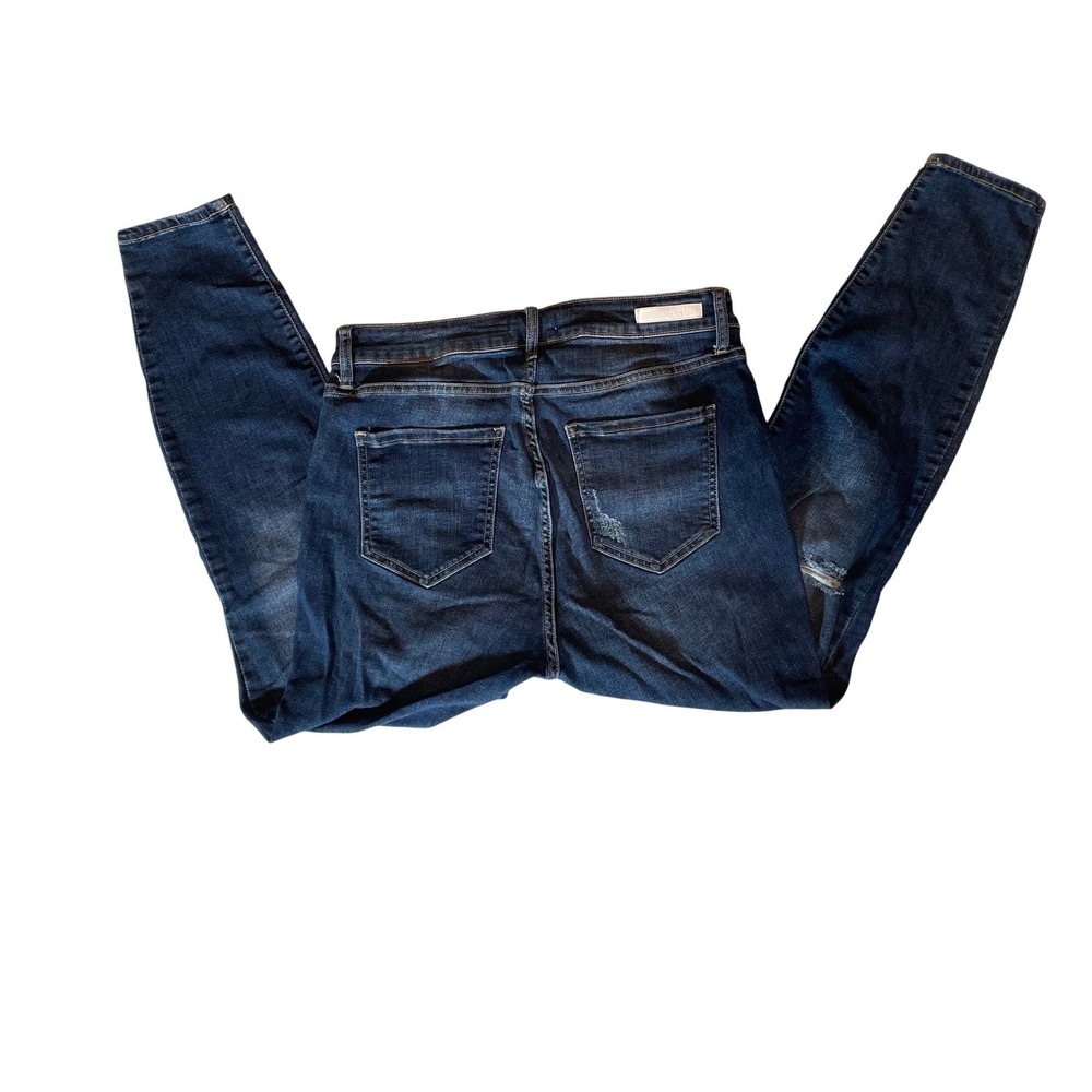 Ms Cello Women Dark Wash Distressed Skinny Jeans Size 14 Americana Indie Pop - Picture 5 of 6